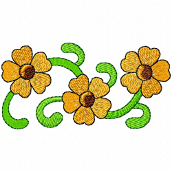 Flowers And Tree Embroidery Design 11 Flowers And Tree Embroidery Design 11